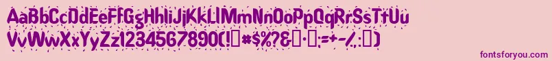 Raindancessk-Schriftart – Violette Schriften auf rosa Hintergrund