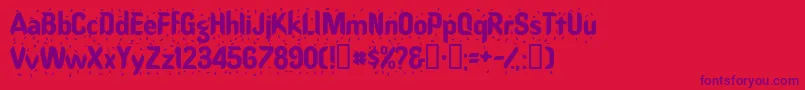 Raindancessk Font – Purple Fonts on Red Background