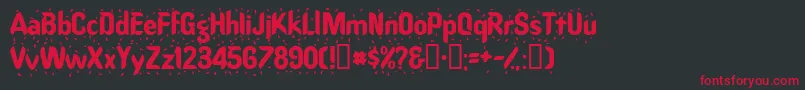Raindancessk Font – Red Fonts on Black Background