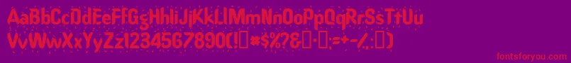 Raindancessk Font – Red Fonts on Purple Background