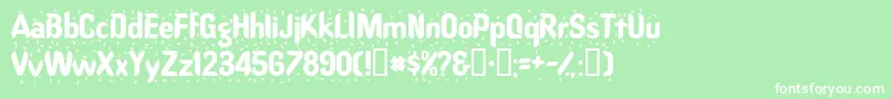 Raindancessk Font – White Fonts on Green Background