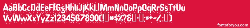 Raindancessk Font – White Fonts on Red Background