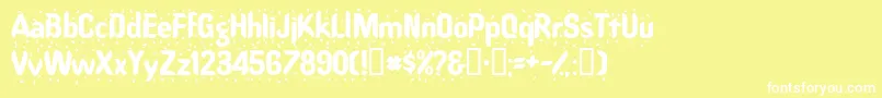 Raindancessk Font – White Fonts on Yellow Background