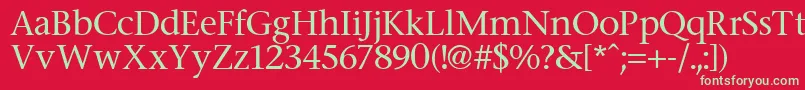 フォントFasse – 赤い背景に緑の文字