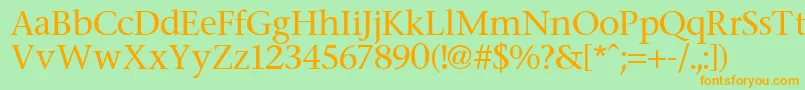 Fasse Font – Orange Fonts on Green Background