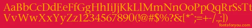 Fasse Font – Orange Fonts on Red Background