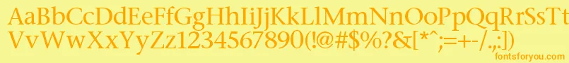 Fasse Font – Orange Fonts on Yellow Background