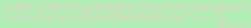 Fasse Font – Pink Fonts on Green Background