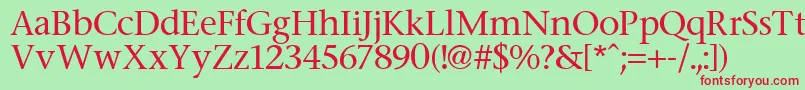 Fasse Font – Red Fonts on Green Background