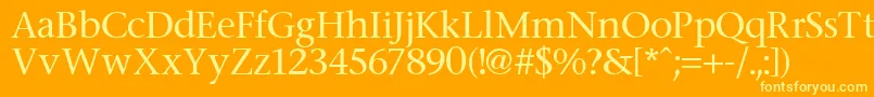 Fasse Font – Yellow Fonts on Orange Background
