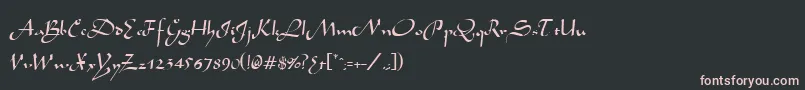 フォントAivakcRegular – 黒い背景にピンクのフォント