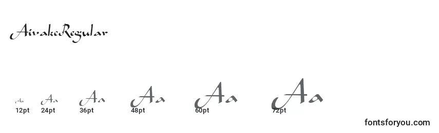Размеры шрифта AivakcRegular