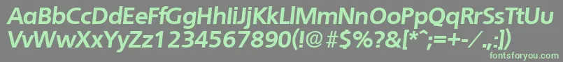 QuebecBoldita Font – Green Fonts on Gray Background