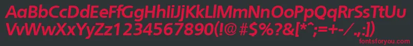 QuebecBoldita Font – Red Fonts on Black Background