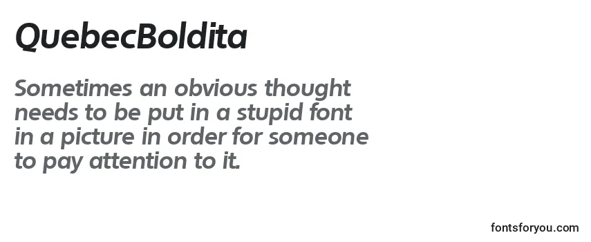 Review of the QuebecBoldita Font