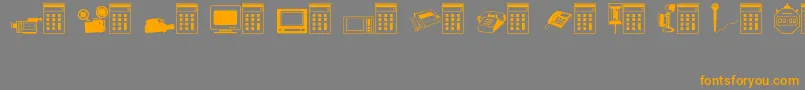 Technolo Font – Orange Fonts on Gray Background