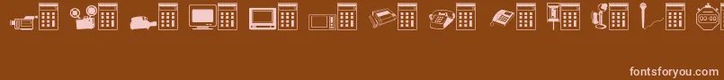 Technolo Font – Pink Fonts on Brown Background