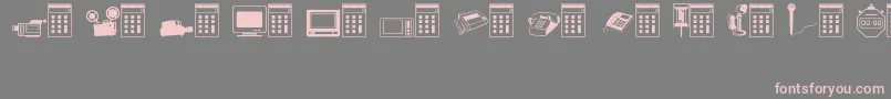 Technolo Font – Pink Fonts on Gray Background