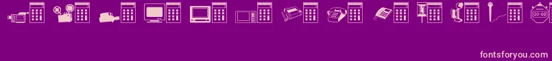 Technolo Font – Pink Fonts on Purple Background