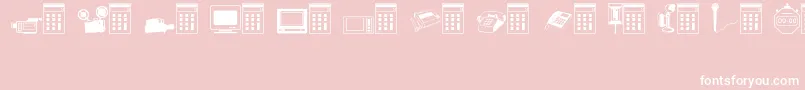 Technolo Font – White Fonts on Pink Background