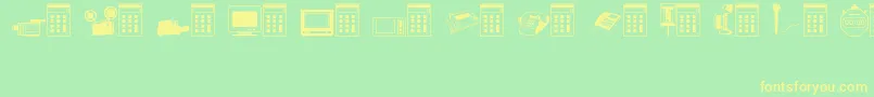 Technolo Font – Yellow Fonts on Green Background