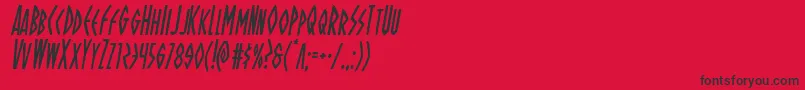 Ohmightyisiscondital Font – Black Fonts on Red Background