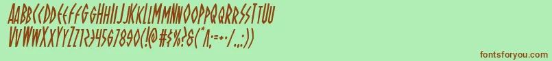 Ohmightyisiscondital Font – Brown Fonts on Green Background