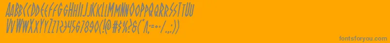 Ohmightyisiscondital Font – Gray Fonts on Orange Background