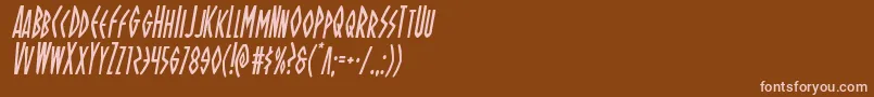 Ohmightyisiscondital Font – Pink Fonts on Brown Background