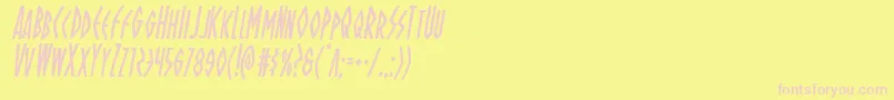 Ohmightyisiscondital Font – Pink Fonts on Yellow Background