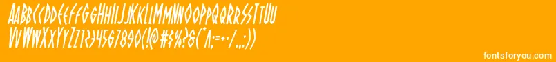 Ohmightyisiscondital Font – White Fonts on Orange Background