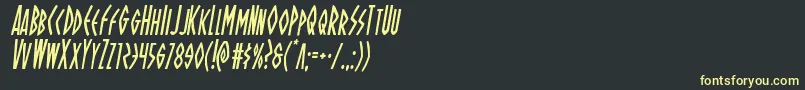 Ohmightyisiscondital Font – Yellow Fonts on Black Background