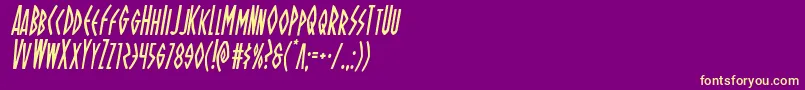 Ohmightyisiscondital Font – Yellow Fonts on Purple Background