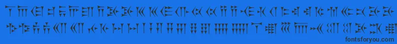 Zarathustra Font – Black Fonts on Blue Background