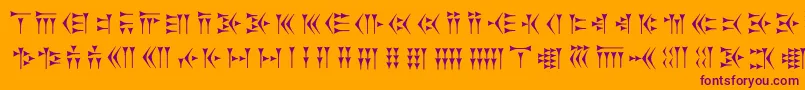 fuente Zarathustra – Fuentes Moradas Sobre Fondo Naranja