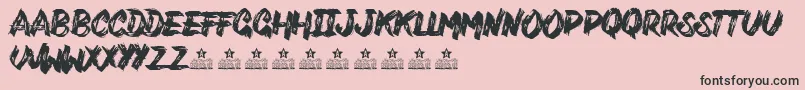 VarukersPersonalUse Font – Black Fonts on Pink Background