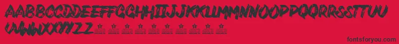 VarukersPersonalUse Font – Black Fonts on Red Background