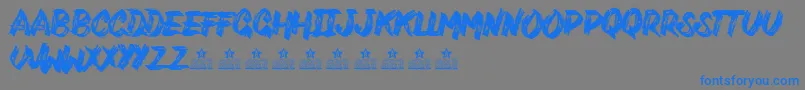 VarukersPersonalUse Font – Blue Fonts on Gray Background