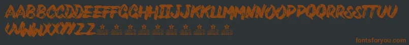 VarukersPersonalUse Font – Brown Fonts on Black Background