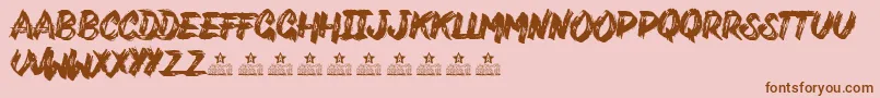 VarukersPersonalUse Font – Brown Fonts on Pink Background