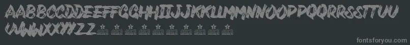 VarukersPersonalUse Font – Gray Fonts on Black Background