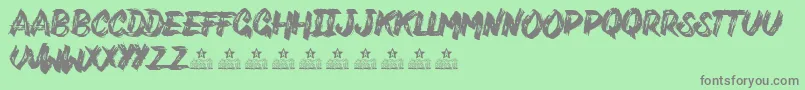 VarukersPersonalUse Font – Gray Fonts on Green Background