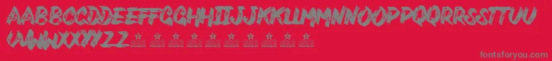 VarukersPersonalUse Font – Gray Fonts on Red Background