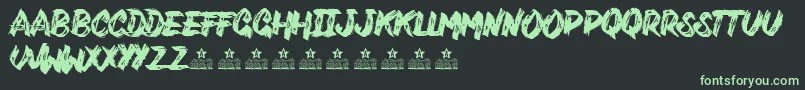 VarukersPersonalUse Font – Green Fonts on Black Background