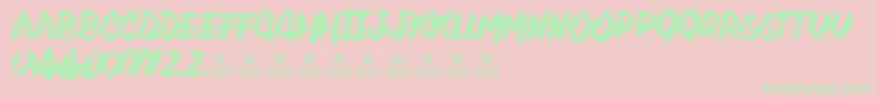 VarukersPersonalUse Font – Green Fonts on Pink Background