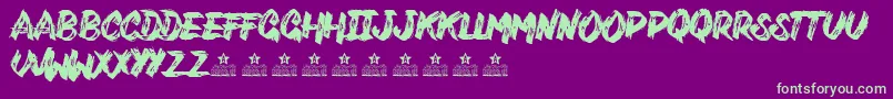 VarukersPersonalUse Font – Green Fonts on Purple Background