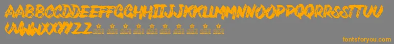 VarukersPersonalUse Font – Orange Fonts on Gray Background