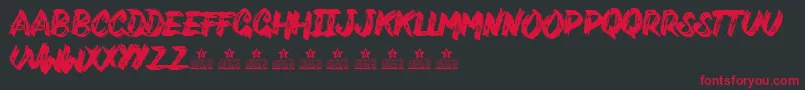VarukersPersonalUse Font – Red Fonts on Black Background