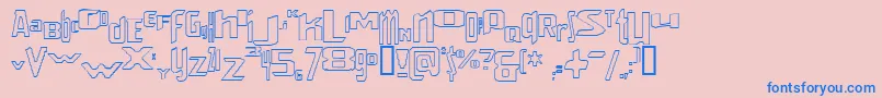 VenerealStrobeEffectStroked Font – Blue Fonts on Pink Background
