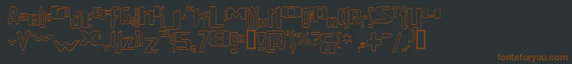 VenerealStrobeEffectStroked Font – Brown Fonts on Black Background